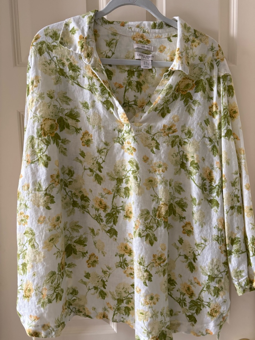 Laura Ashley 3x linen top blouse